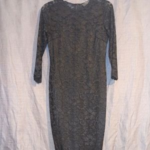 NWT, AX Paris Bodycon Midi Dress, Lace, Black, Size 8